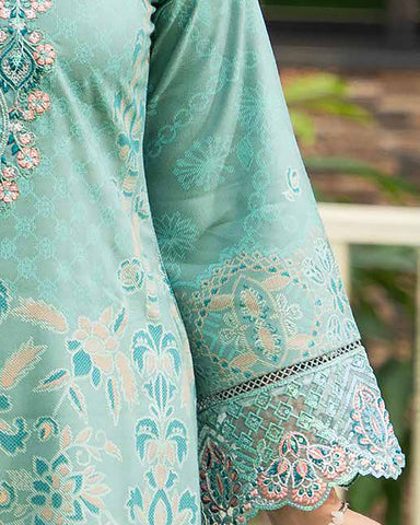 Designer Three Piece | Embroidered - Zouq 2 | Luxury Dhanak