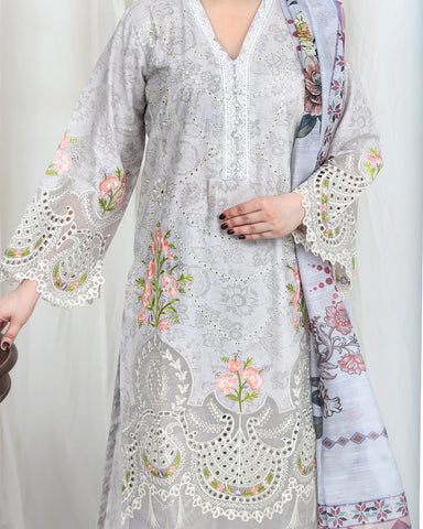 Designer Three Pieces | Roop-VI | Soft Print Cotton Lawn