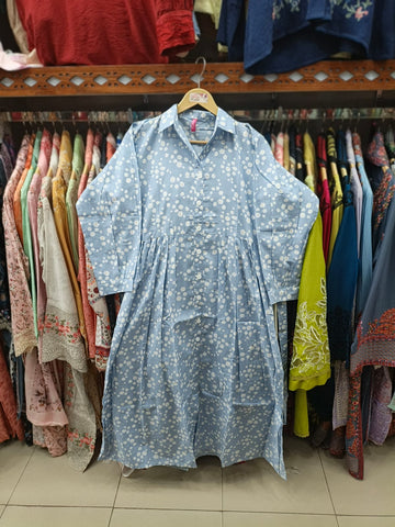 Designer Long Maxis | Printed Floral - Hania Series | Premium Lawn