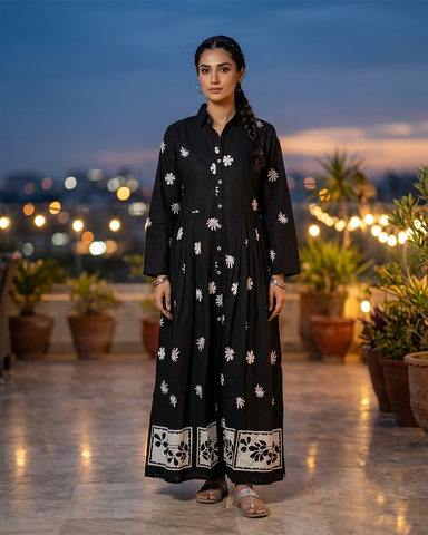 Designer Long Maxis | Printed Floral - Hania Series | Premium Lawn