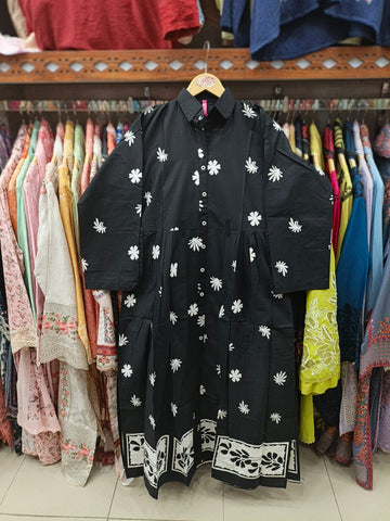 Designer Long Maxis | Printed Floral - Hania Series | Premium Lawn