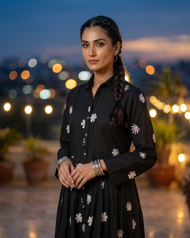 Designer Long Maxis | Printed Floral - Hania Series | Premium Lawn