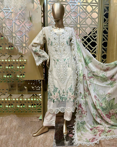 Three Piece Formals | Festive Embroidered - Event Special | Premium Organza