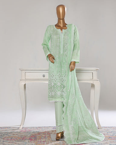 Three Piece Formals | Embroidered - White & White - Eid Special | Premium Lawn