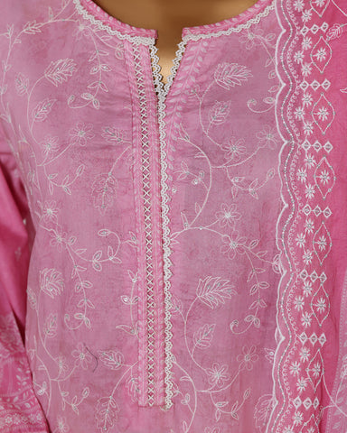 Three Piece Formals | Embroidered - White & White - Eid Special | Premium Lawn