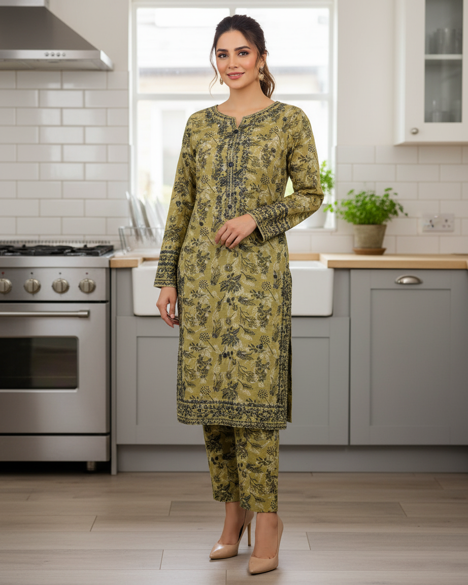 Designer Embroidered Two Piece | Blooming | Winter Khaddar