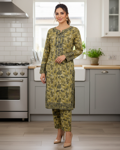 Designer Embroidered Two Piece | Blooming | Winter Khaddar