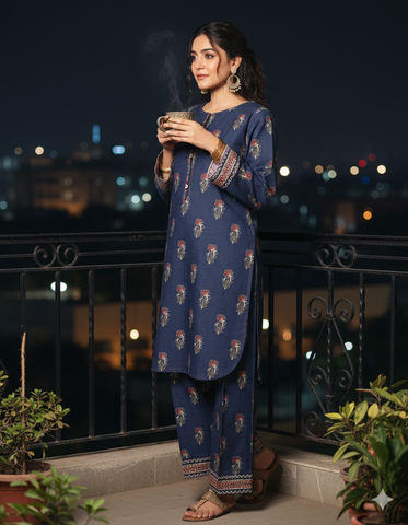Designer Embroidered Two Piece | Co-Ords | Premium Khaddar
