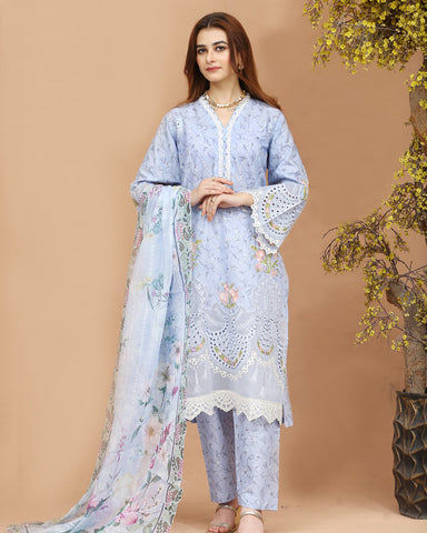 Designer Three Pieces | Roop-VI | Soft Print Cotton Lawn