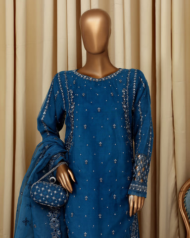 Formal Three Piece | Embroidered Festive-Falsafa | Premium Organza