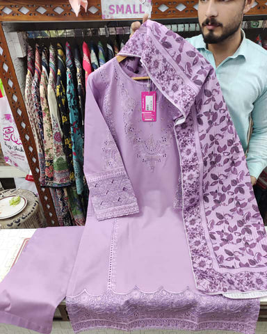 Designer Three Piece | Imsaal | Premium Winter Cotton