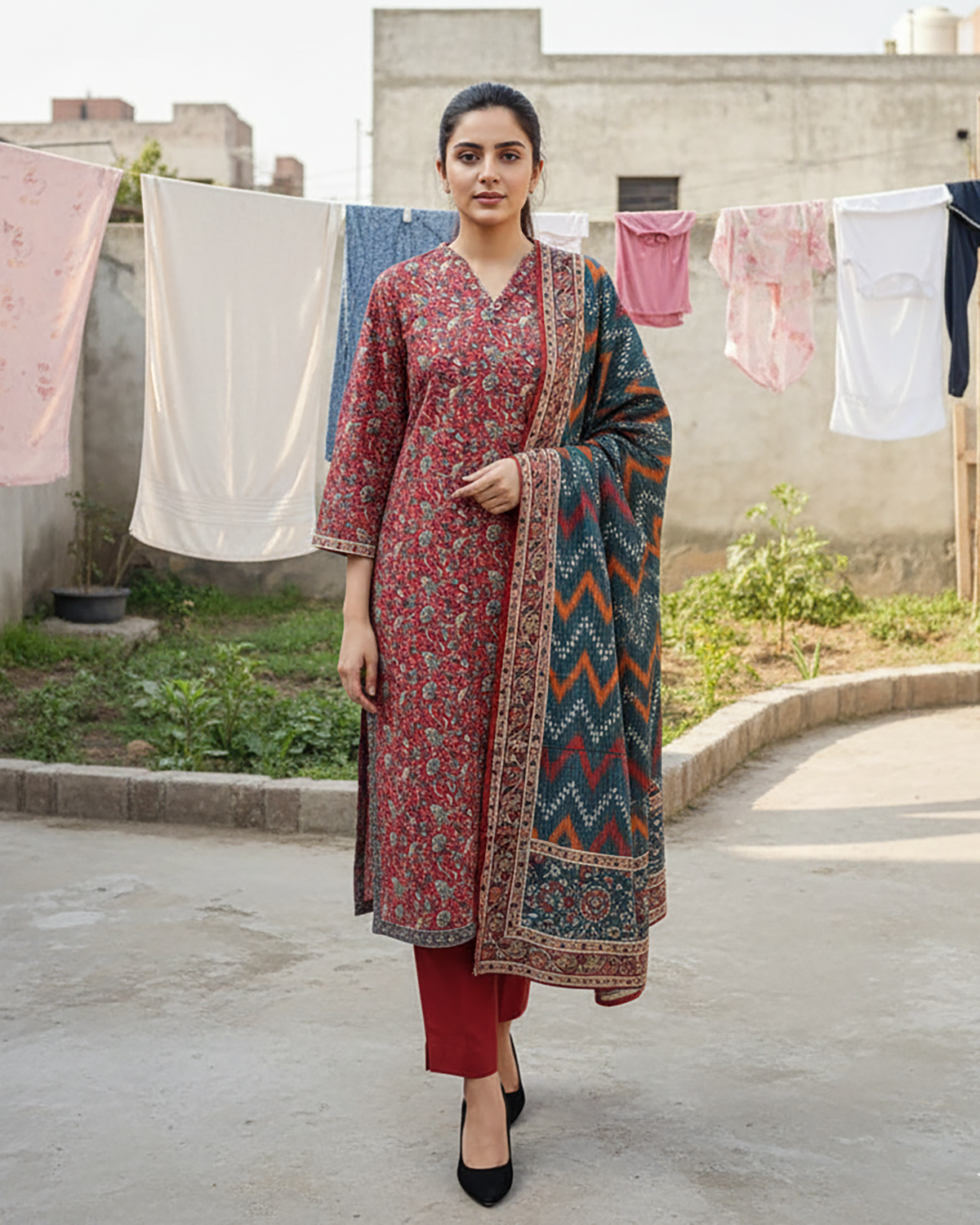 Printed Three Piece | Designer | Premium Khaddar