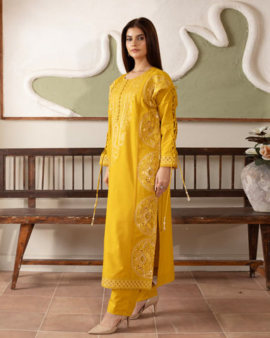 Designer Embroidered Three Piece | Elegant Style | Luxury Winter Cotton