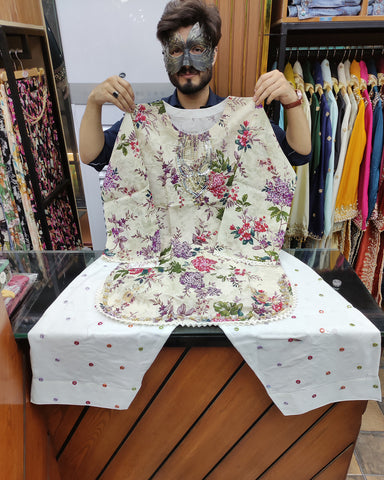 Designer Embroidered Two Piece | Co-Ord Sets -  Mehrava | Cotton