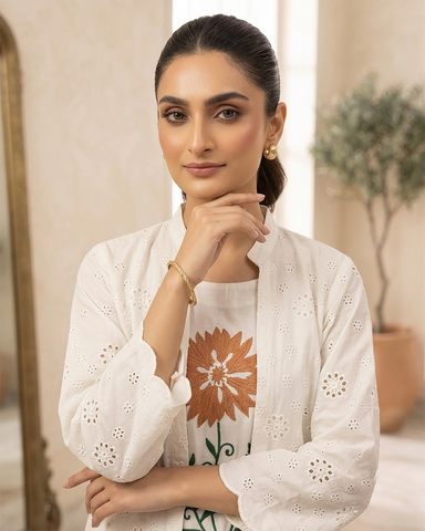 Semi Western Co-Ord Set | Designer - Vaniya | Cotton