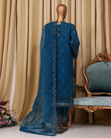 Formal Three Piece | Embroidered Festive-Falsafa | Premium Organza