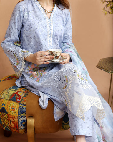 Designer Three Pieces | Roop-VI | Soft Print Cotton Lawn
