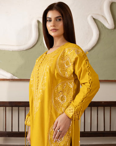 Designer Embroidered Three Piece | Elegant Style | Luxury Winter Cotton