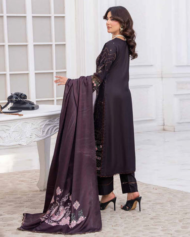 Designer Three Piece | Embroidered - Sadaf | Luxury Dhanak