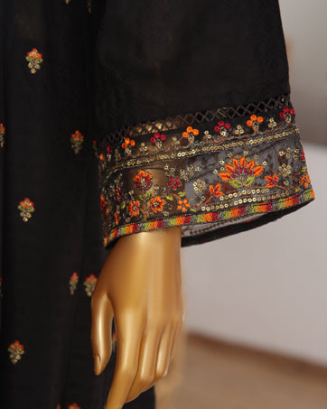 Three Piece | Fancy Embroidered Frock | Premium Jacquard