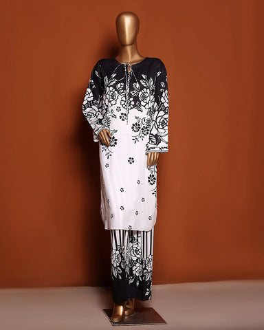 Designer Embroidered Two Piece | Florence | Linen