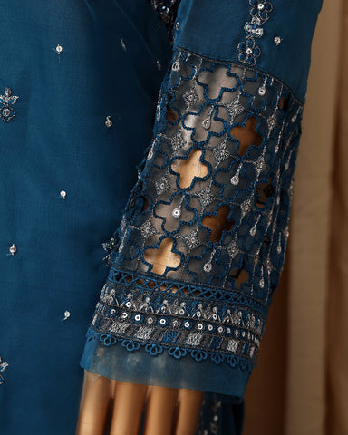 Formal Three Piece | Embroidered Festive-Falsafa | Premium Organza