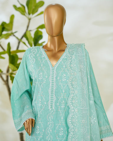 Three Piece Formals | Embroidered - White & White - Eid Special | Premium Lawn