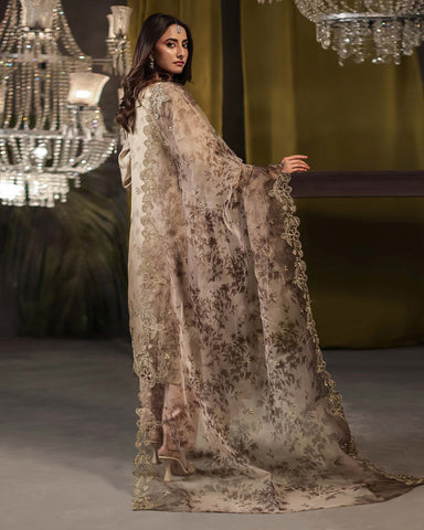 Three Piece Formals | Festive Embroidered - Jahira | Premium Organza