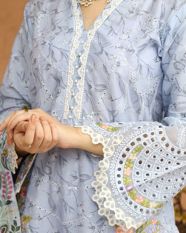 Designer Three Pieces | Roop-VI | Soft Print Cotton Lawn