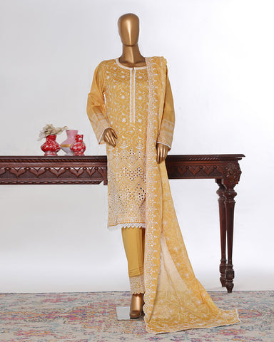 Three Piece Formals | Embroidered - White & White - Eid Special | Premium Lawn