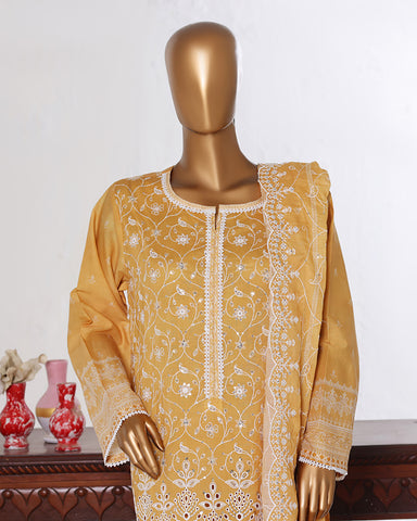 Three Piece Formals | Embroidered - White & White - Eid Special | Premium Lawn