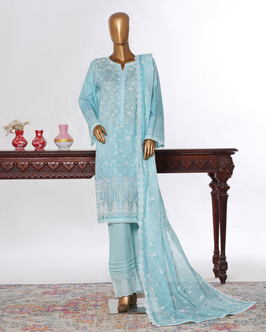 Three Piece Formals | Embroidered - White & White - Eid Special | Premium Lawn