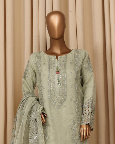 Formal Three Piece | Embroidered Festive-Falsafa | Premium Organza