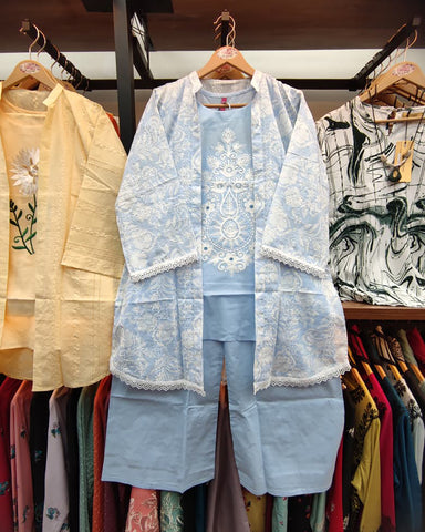 Semi Western Co-Ord Set | Designer - Vaniya | Cotton