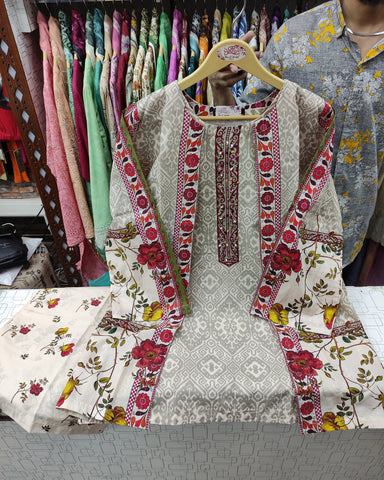 Designer Two Piece | Printed Co-Ord Set - Alyssa Gown | Premium Lawn