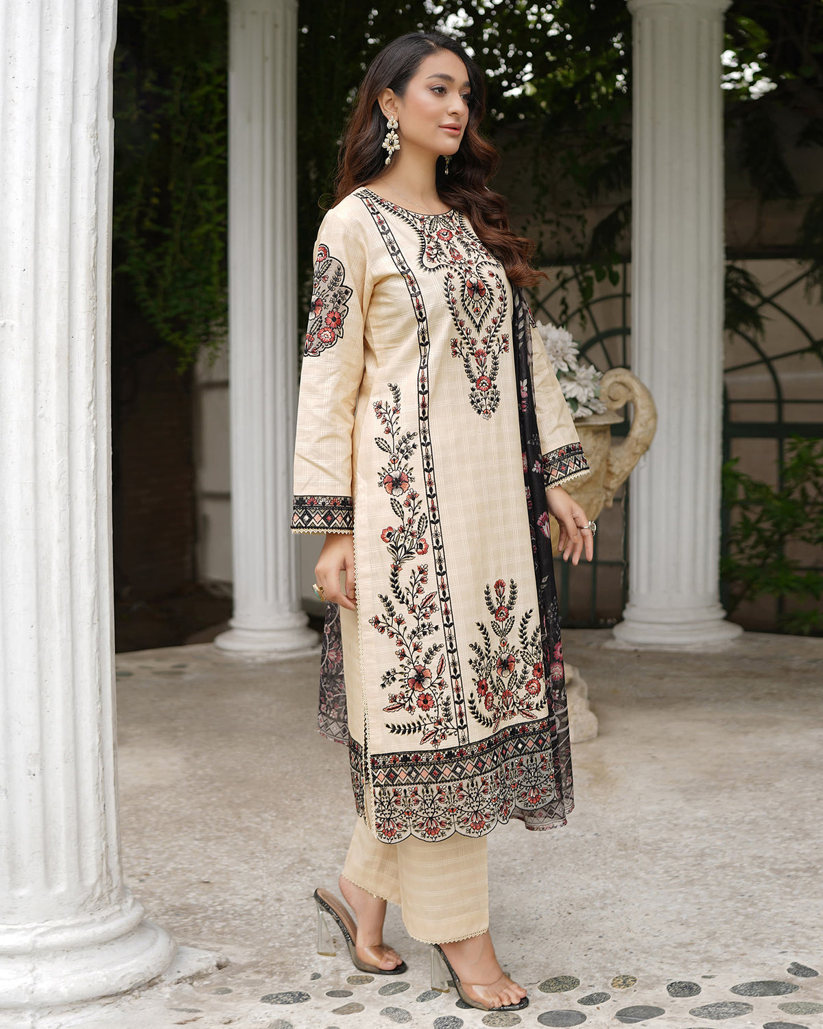 Embroidered Three Piece | Heavy Embroidered | Premium Luxury Lawn