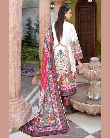 Embroidered Three Piece | Neck Patched Vol-V | Premium Luxury Lawn