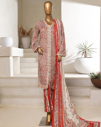 Luxury Three Piece | PrintKari Embroidery| Premium Lawn