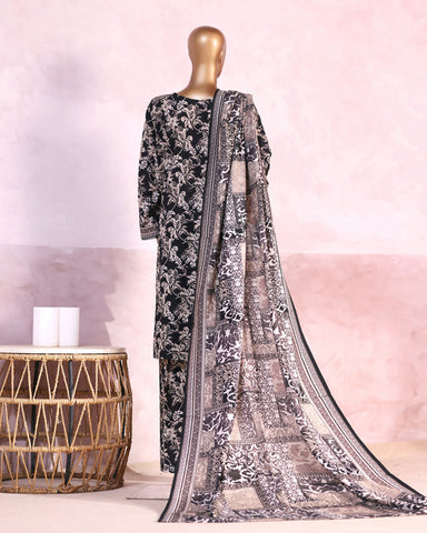 Printed Three Piece | Designer | Premium Khaddar