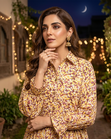 Designer Long Maxis | Printed Floral - Hania Series | Premium Lawn