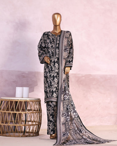 Printed Three Piece | Designer | Premium Khaddar