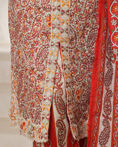 Luxury Three Piece | PrintKari Embroidery| Premium Lawn