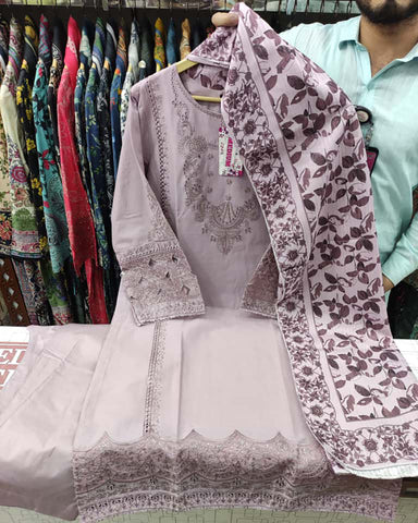 Designer Three Piece | Imsaal | Premium Winter Cotton