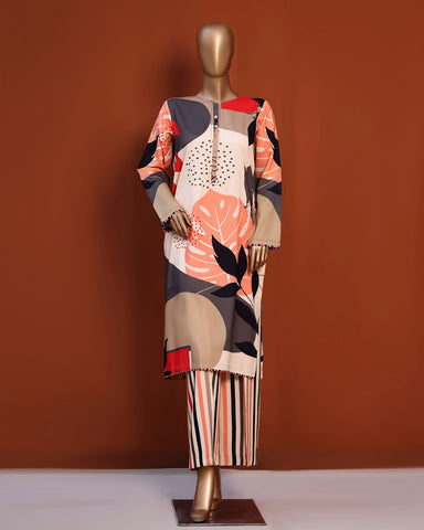 Designer Embroidered Two Piece | Florence | Linen