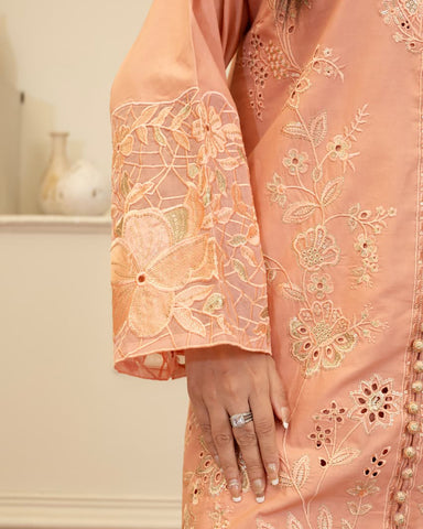 Designer Embroidered Three Piece | Elegant Style | Luxury Winter Cotton