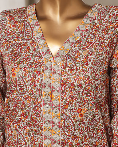 Luxury Three Piece | PrintKari Embroidery| Premium Lawn