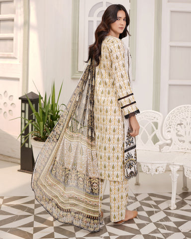 Designer Three Piece | Digital Printed Embroidered | Premium Khaddar