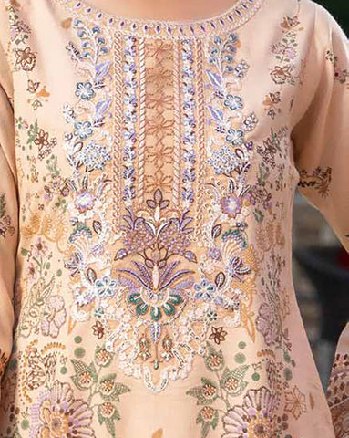 Designer Three Piece | Embroidered - Zouq 2 | Luxury Dhanak