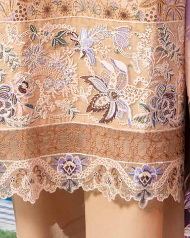 Designer Three Piece | Embroidered - Zouq 2 | Luxury Dhanak