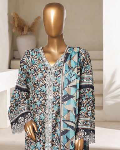 Luxury Three Piece | PrintKari Embroidery| Premium Lawn